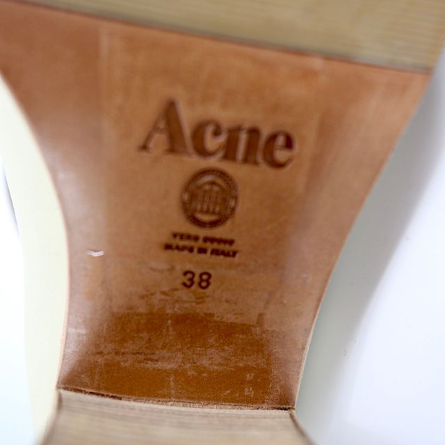 Acne ブーティ 24cm ベージュ レザー