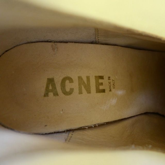 Acne ブーティ 24cm ベージュ レザー