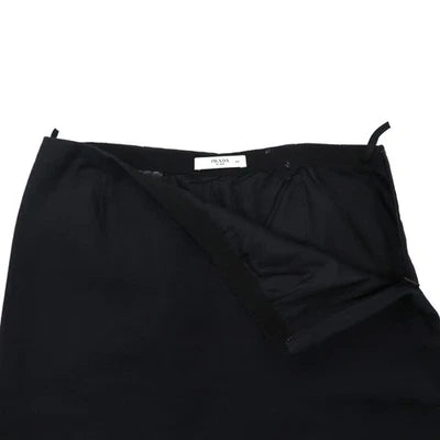 PRADA タイトスカート 44 ブラック スリット レーヨン P1809U 1CRO ルーマニア製