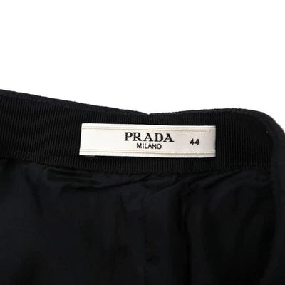 PRADA タイトスカート 44 ブラック スリット レーヨン P1809U 1CRO ルーマニア製