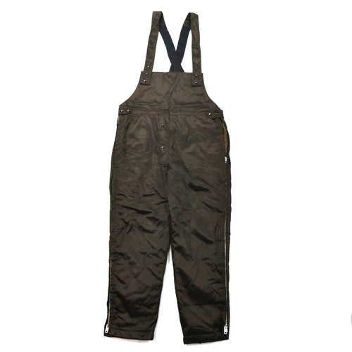 Uniform Unlimited Flight Pants Overalls L Khaki Nylon Quilted Liner with Suspenders Bar TALON IDEAL Zip 60's Made in USA