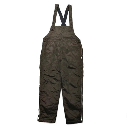 Uniform Unlimited Flight Pants Overalls L Khaki Nylon Quilted Liner with Suspenders Bar TALON IDEAL Zip 60's Made in USA