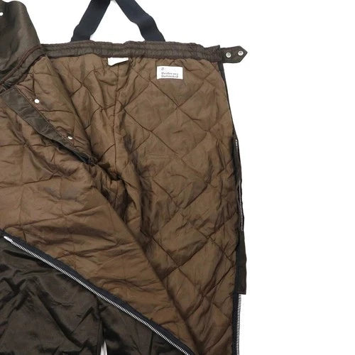 Uniform Unlimited Flight Pants Overalls L Khaki Nylon Quilted Liner with Suspenders Bar TALON IDEAL Zip 60's Made in USA