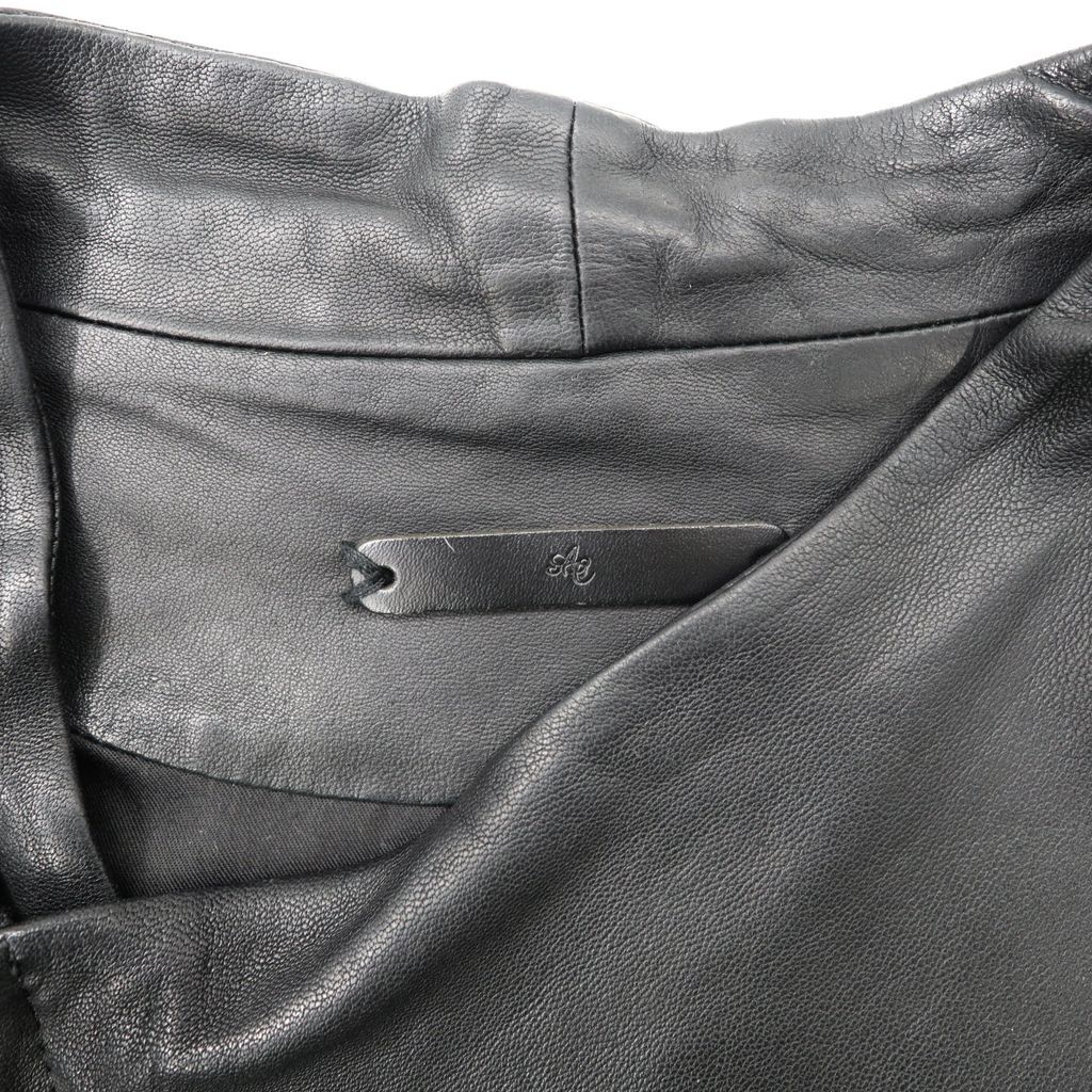 Advantage Cycle × DisUniversity ラムレザー ライダースジャケット S ブラック 羊革 SHIPS