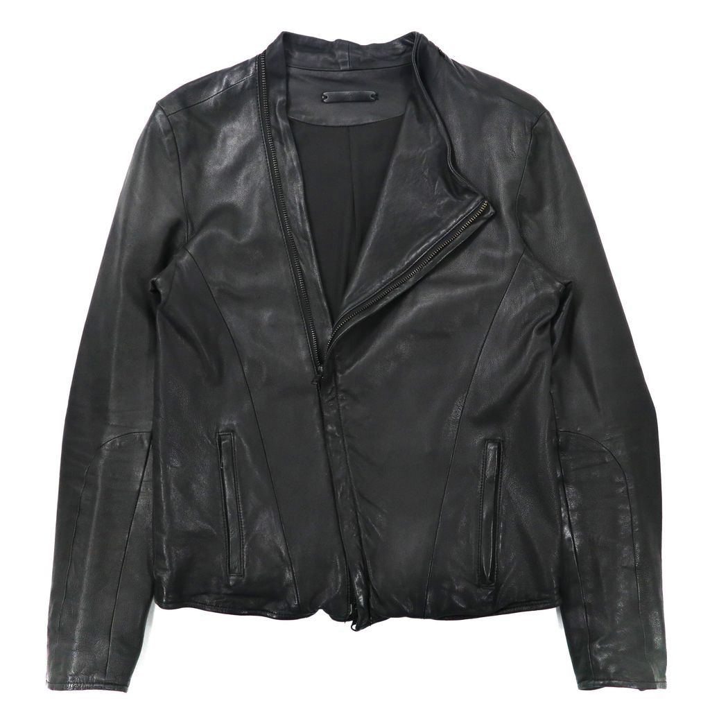 Advantage Cycle × DisUniversity ラムレザー ライダースジャケット S ブラック 羊革 SHIPS
