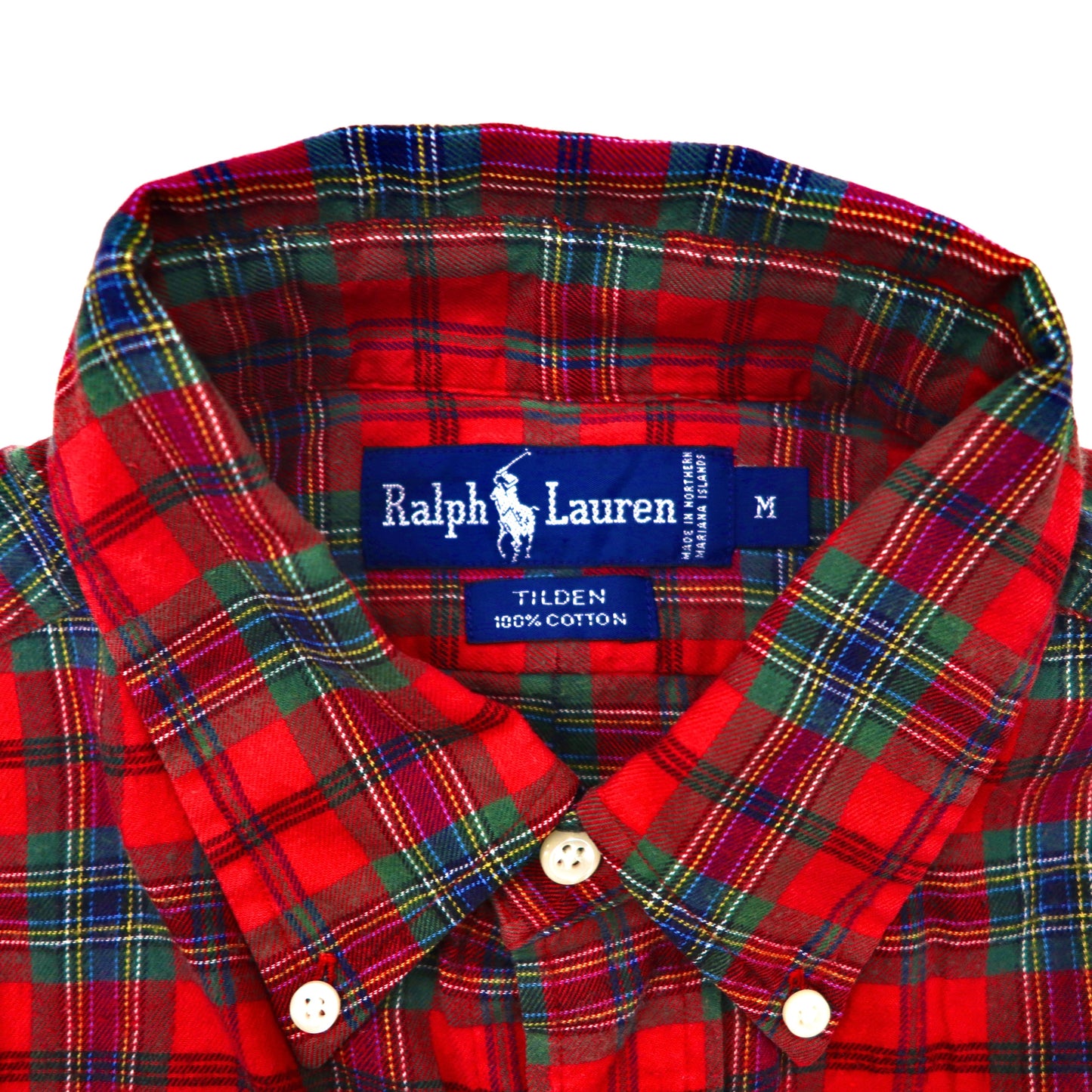 Ralph Lauren ボタンダウンシャツ M レッド チェック ロゴ刺繍