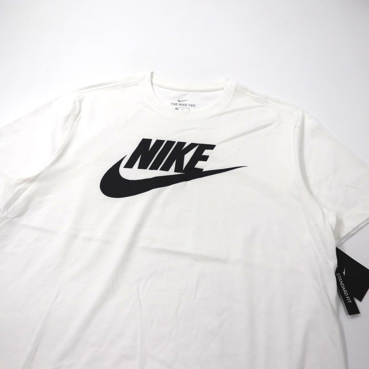 NIKE Tシャツ XL ホワイト コットン スウォッシュロゴプリント 未使用品
