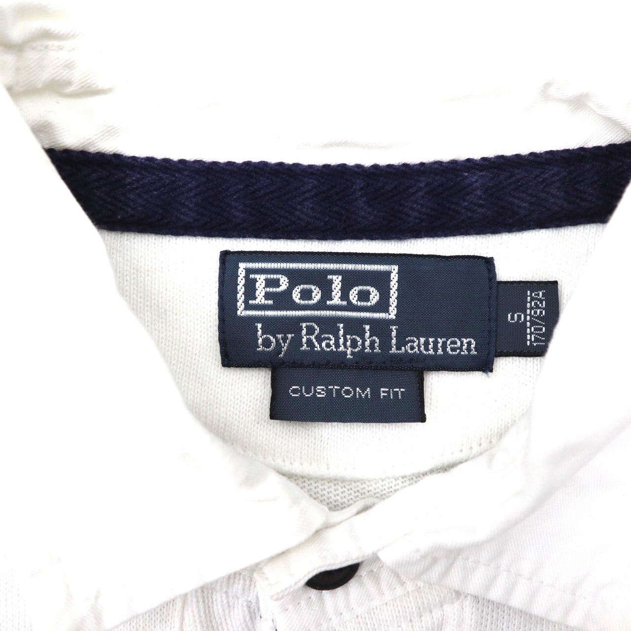 Polo by Ralph Lauren ラガーシャツ S ホワイト コットン US NAVAL