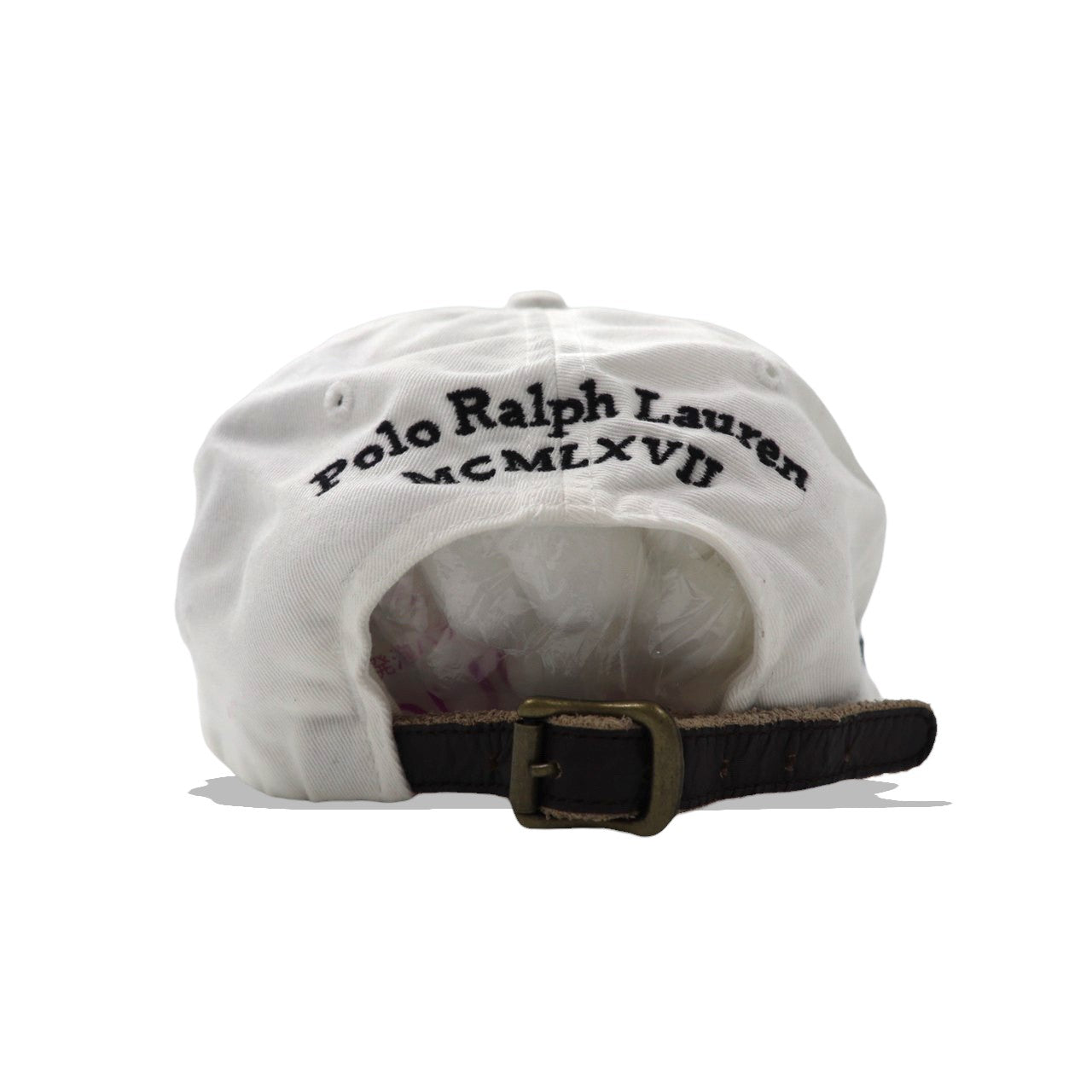 POLO RALPH LAUREN 6パネルキャップ 59cm ホワイト コットン ビッグポニー刺繍 ナンバリング