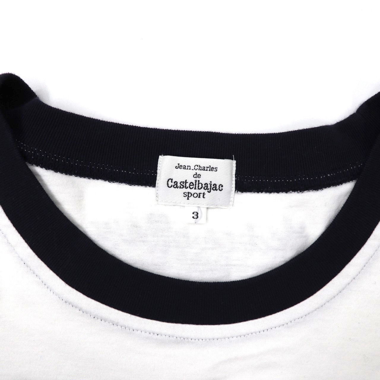 Castelbajac sport リンガーTシャツ 3 ホワイト コットン ビッグサイズ  日本製