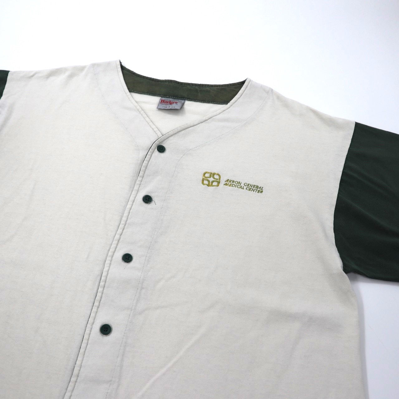Badger Sportswear ベースボールシャツ L ホワイト コットン 90年代