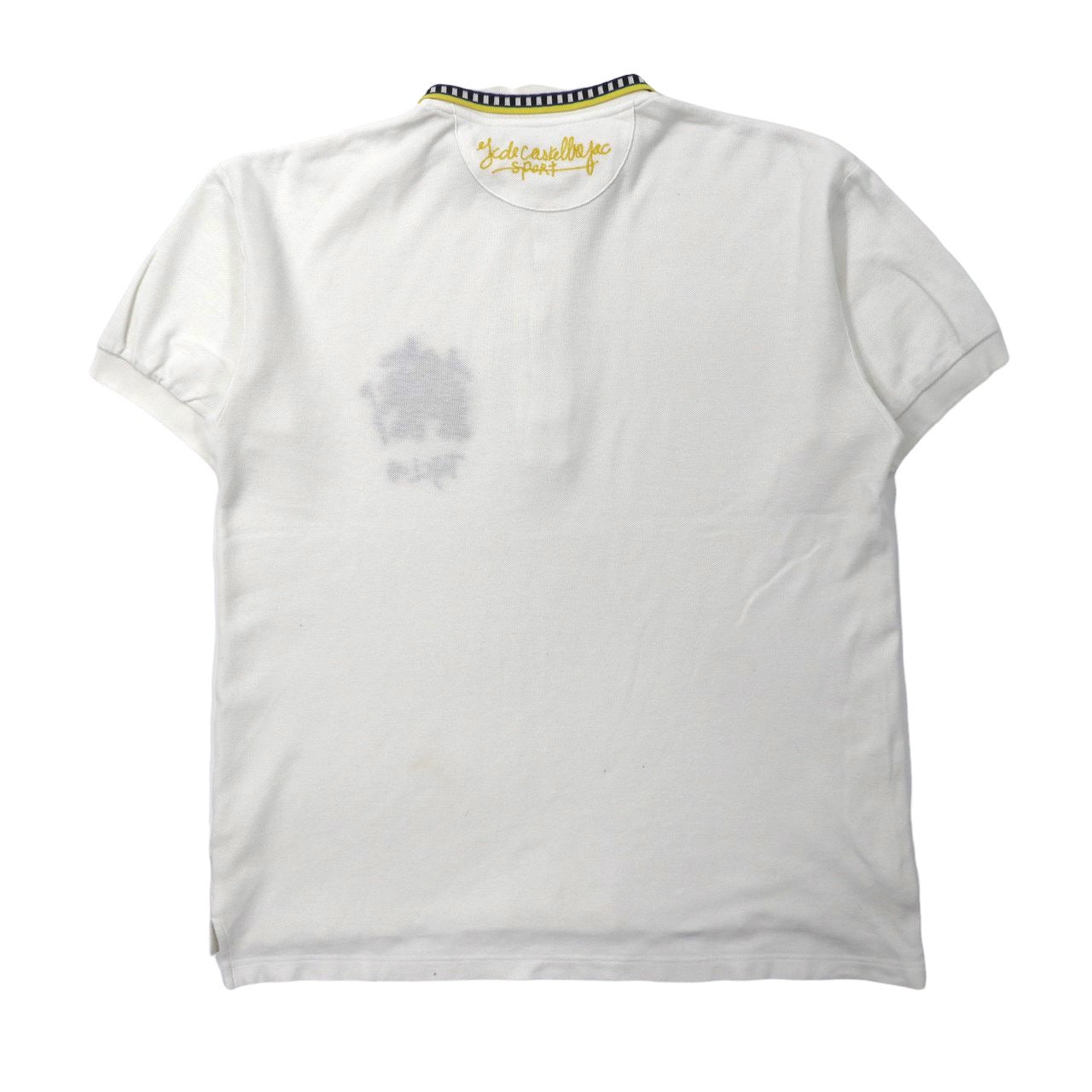 Castelbajac sport ポロシャツ 3 ホワイト キャラクター刺繍 90年代 