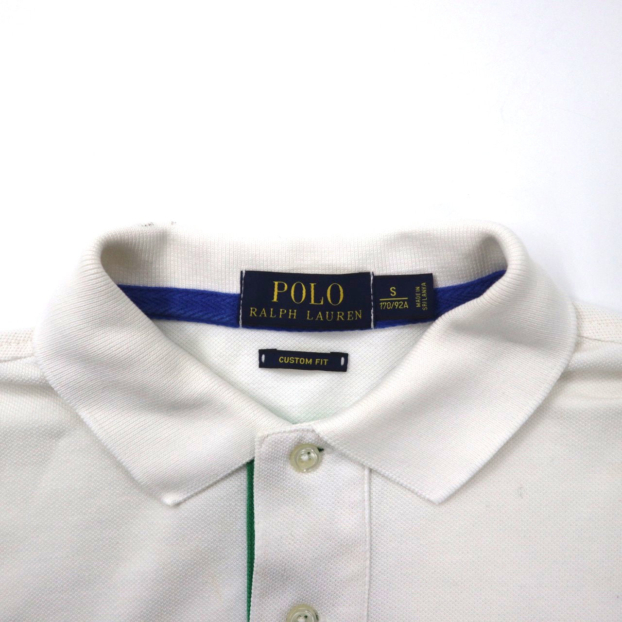 POLO RALPH LAUREN ポロシャツ S ホワイト ナンバリング ビッグポニー刺繍 スリランカ製