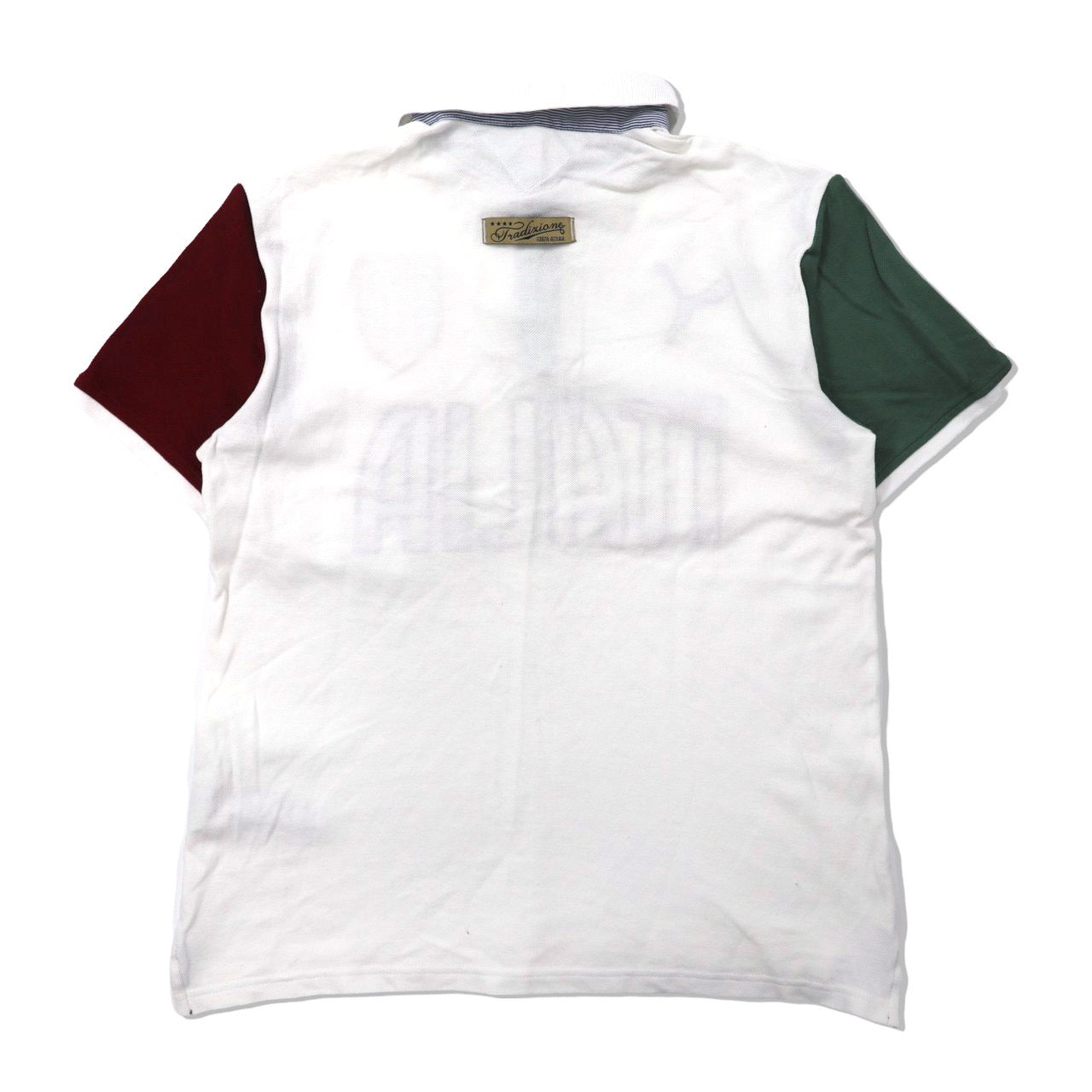 PUMA ポロシャツ L ホワイト コットン ITALIA ロゴ刺繍