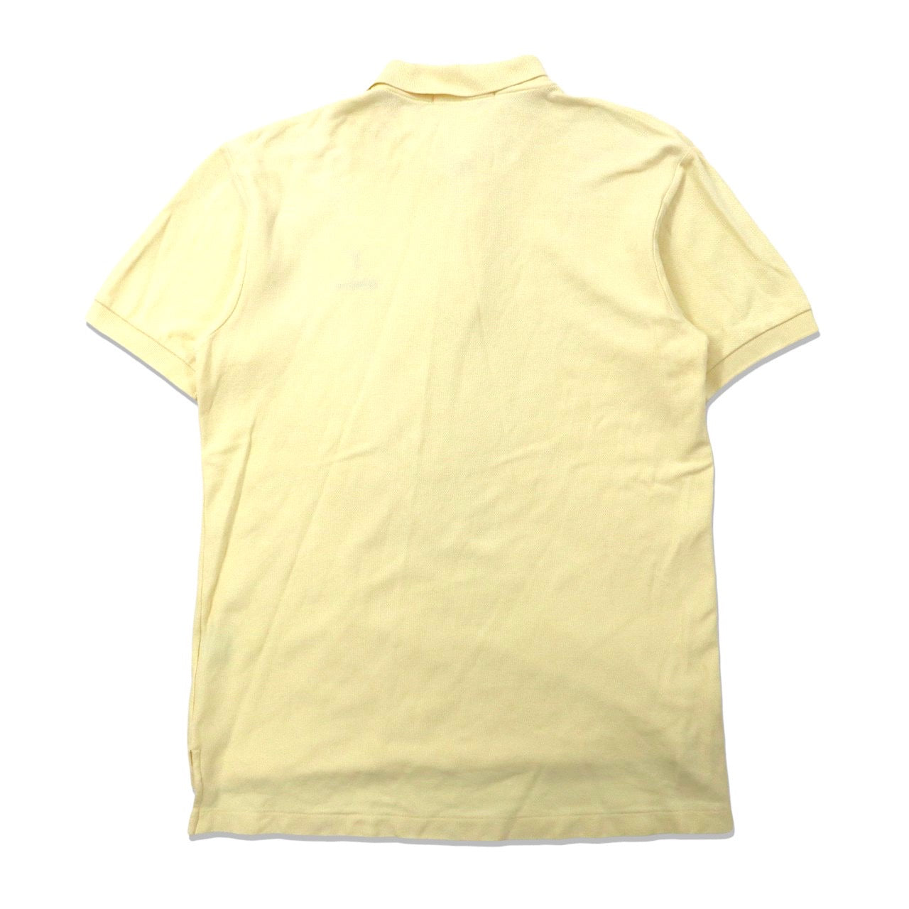YVES SAINT LAURENT ポロシャツ L イエロー コットン ロゴ刺繍 オールド