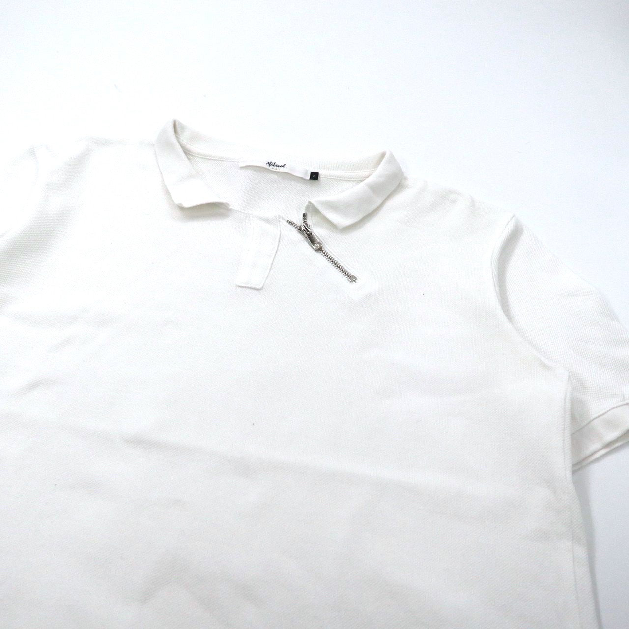 .efilevol ジッパーポロシャツ 2 ホワイト コットン Zipper Polo Shirt efiDG-CS04u 日本製