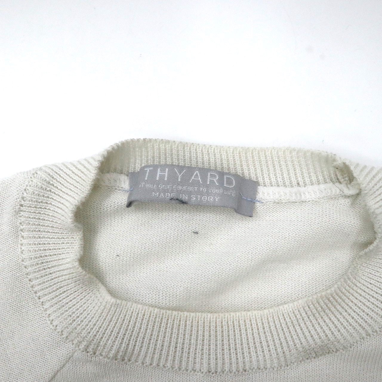 THYARD 半袖ニット セーター 1 ホワイト コットン 日本製