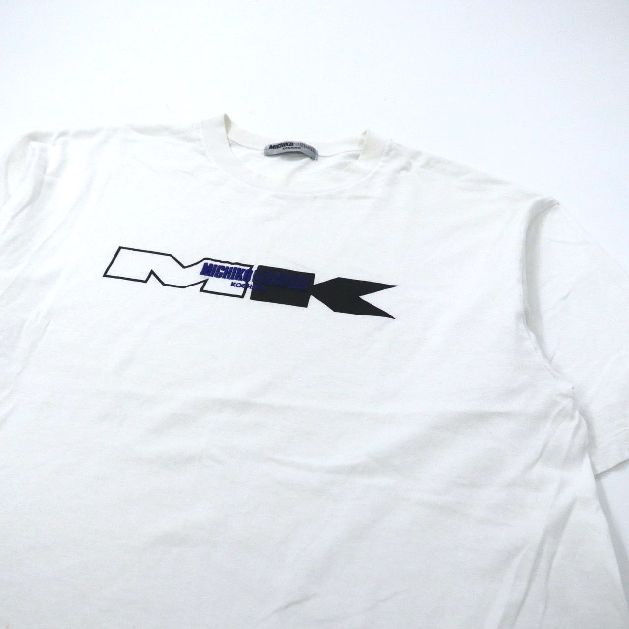 MICHIKO LONDON ビッグサイズ ロゴプリントTシャツ L ホワイト コットン 90年代 日本製