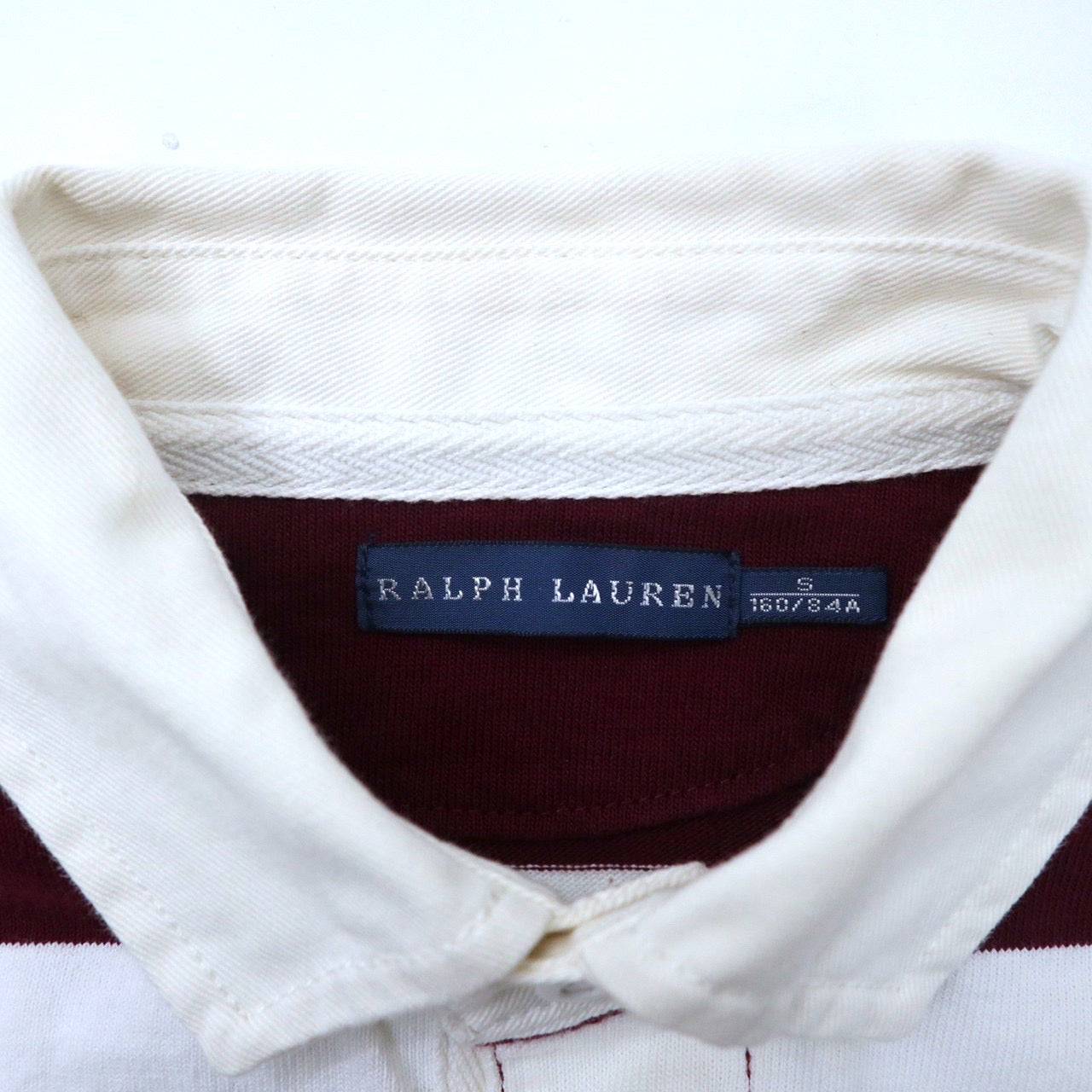 RALPH  LAUREN ラガーシャツ S ボーダー コットン ビッグポニー ナンバリング刺繍