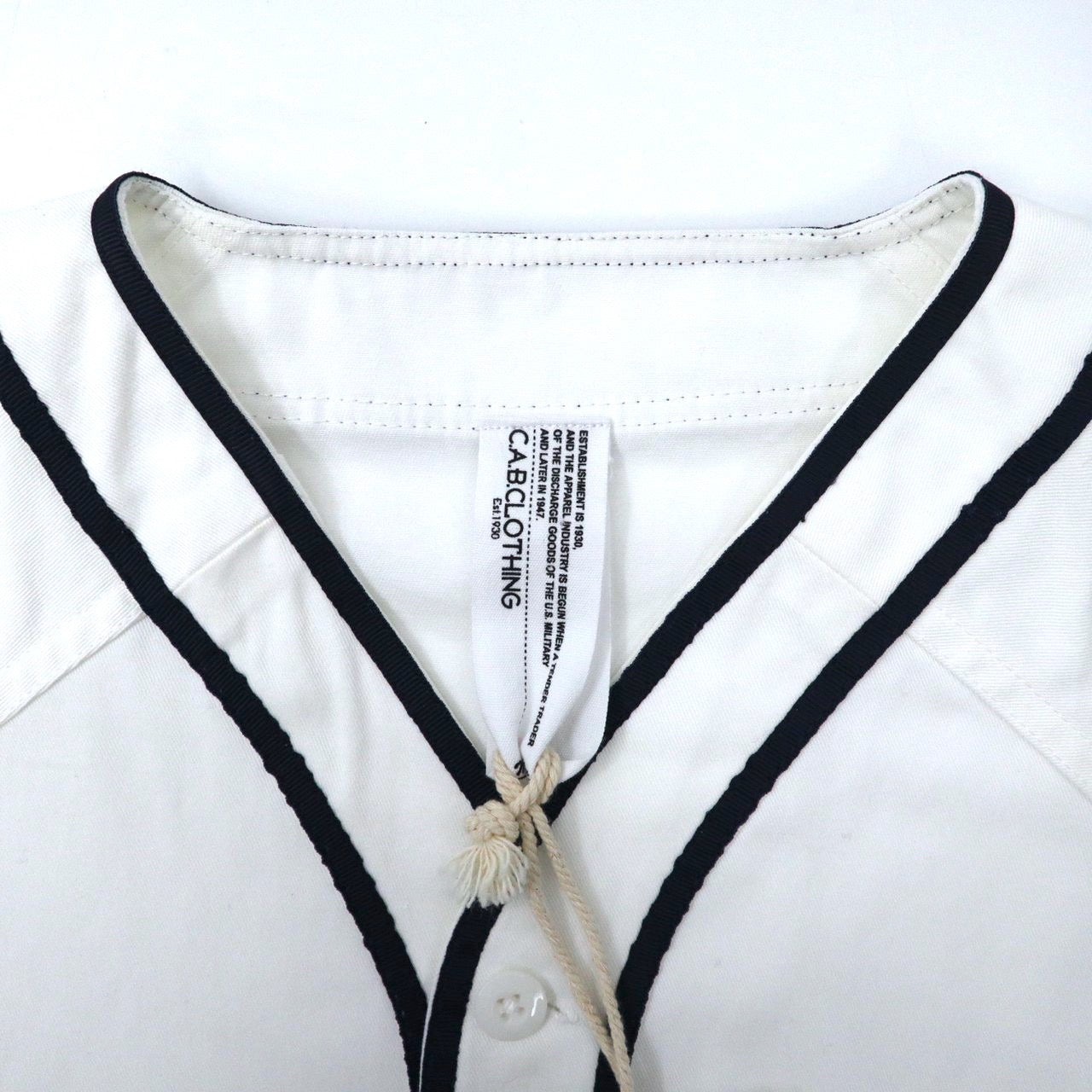 C.A.B.CLOTHING ベースボールシャツ M ホワイト コットン 1692 未使用品