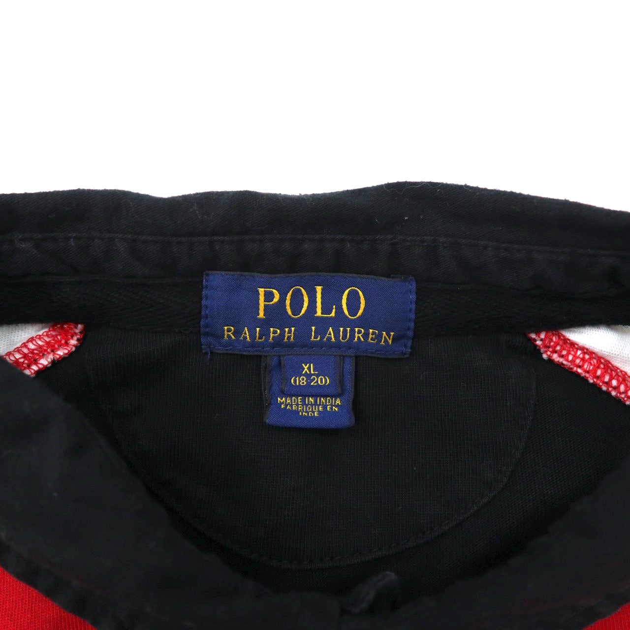POLO RALPH LAUREN ラガーシャツ XL レッド コットン ビッグポニー刺繍 POLO DOWNHILL RACING SERIES