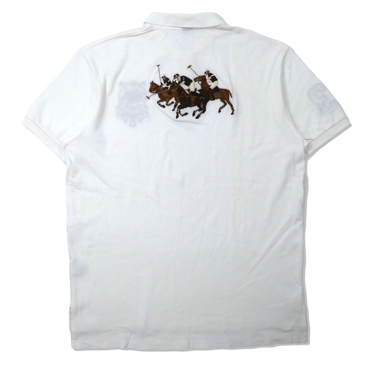 Polo by Ralph Lauren ビッグサイズ ポロシャツ XL ホワイト コットン ビッグポニー刺繍