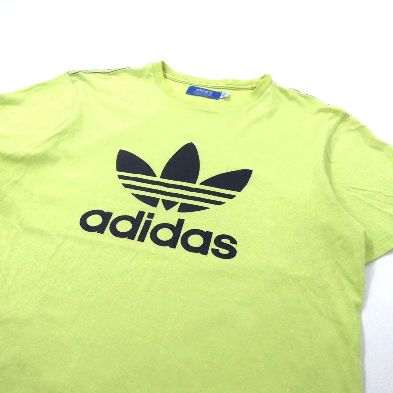 【大人気】アディダス オリジナルス ビッグロゴ 前プリント ゴールド Tシャツ