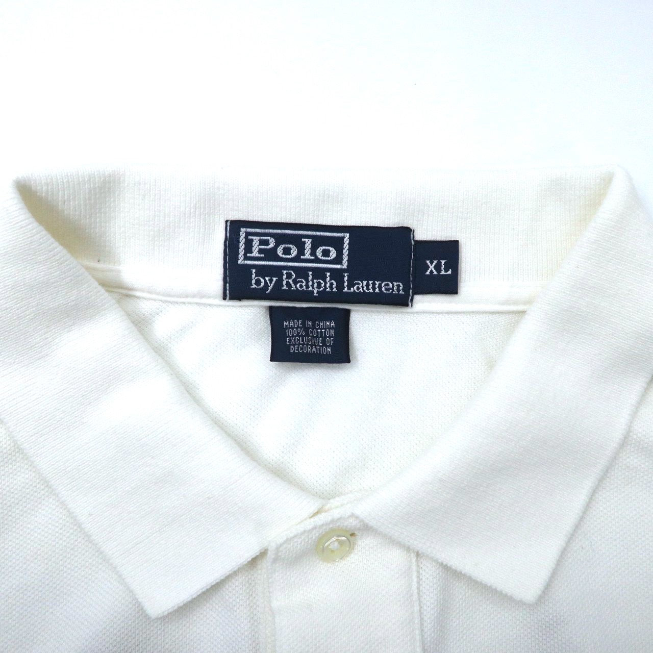 Polo by Ralph Lauren ビッグサイズ ポロシャツ XL ホワイト コットン ビッグポニー刺繍