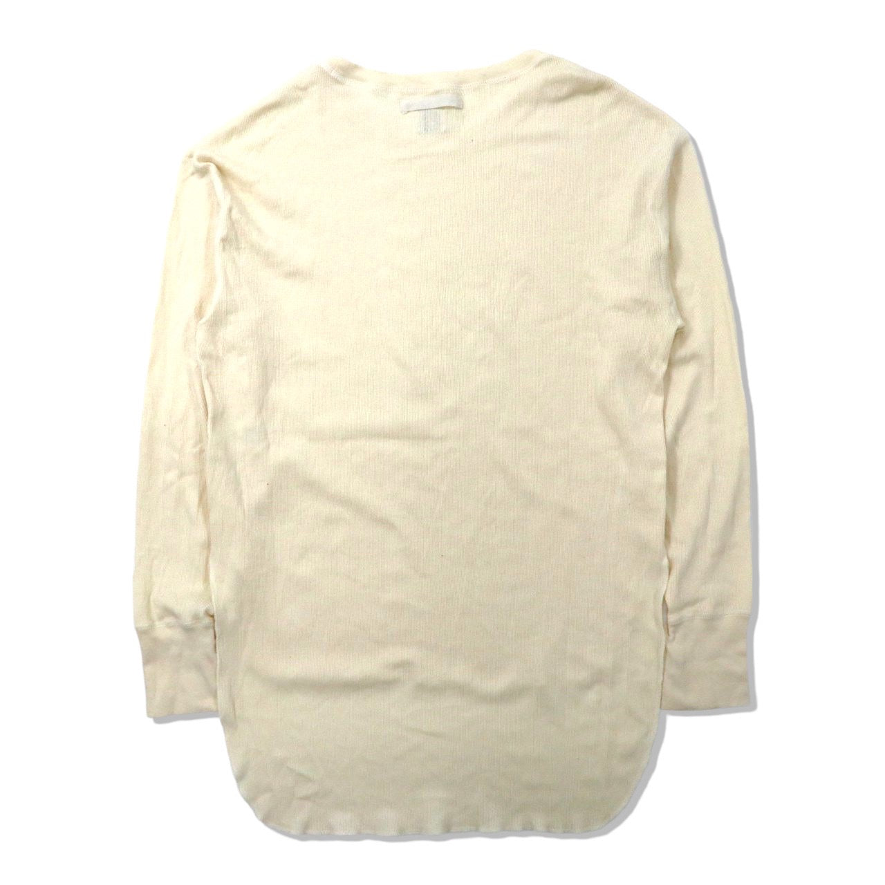 6(ROKU) BEAUTY&YOUTH ロング丈カットソー F ホワイト コットン SUKE TERECO PULLOVER 8612-299-0053 日本製