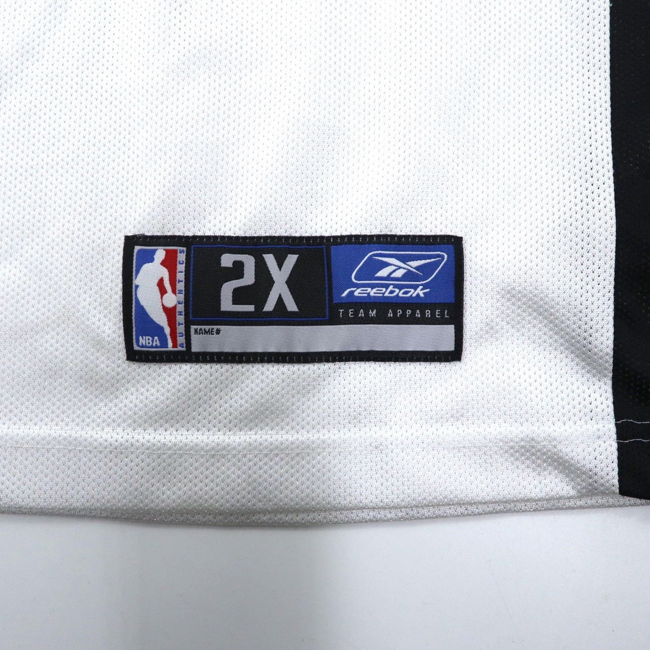 Reebok ビッグサイズ ゲームシャツ バスケタンク 2XL ホワイト ナンバリング NBA San Antonio Spurs エルサルバドル製