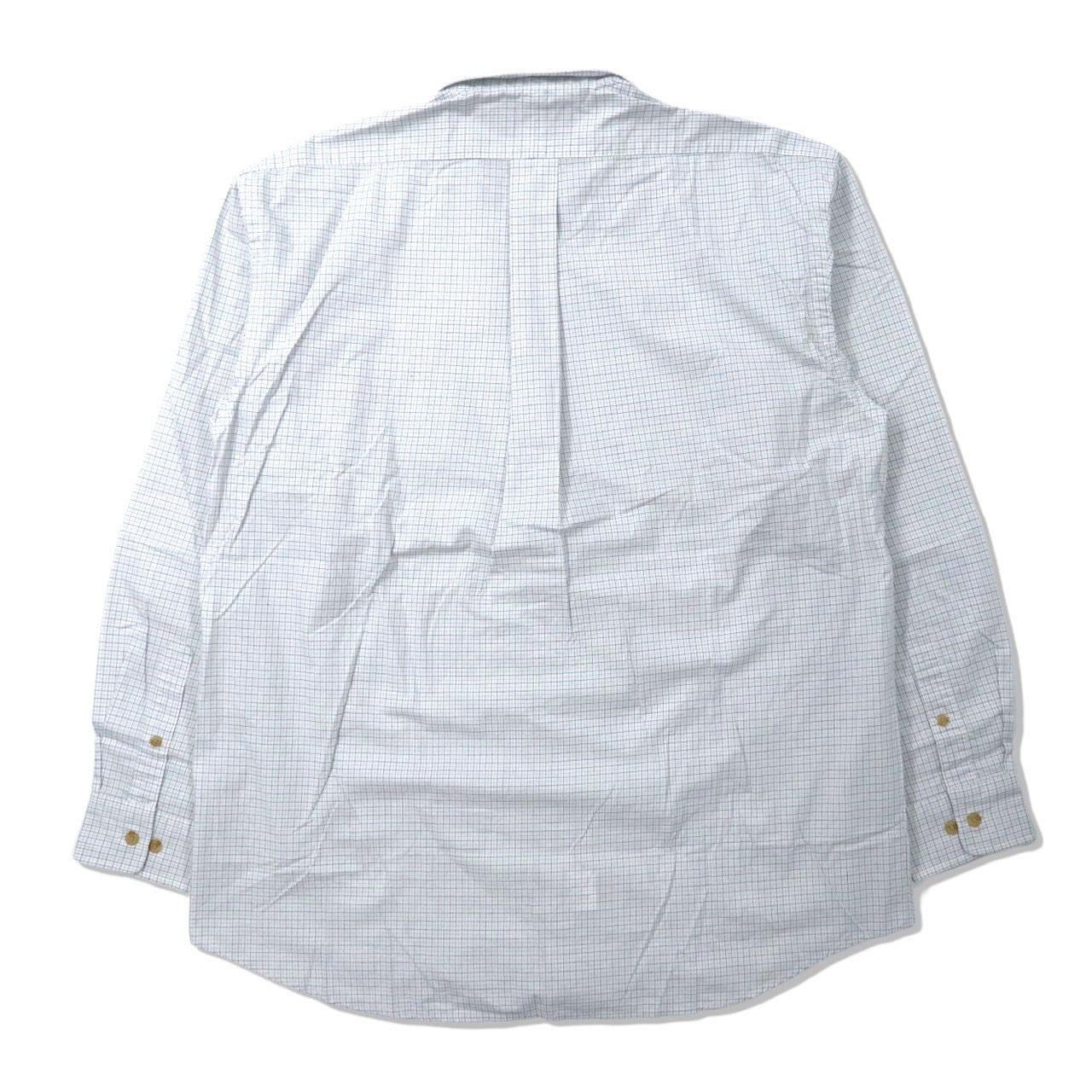 CHAPS RALPH LAUREN ボタンダウンシャツ L ホワイト ブルー チェック コットン 未使用品