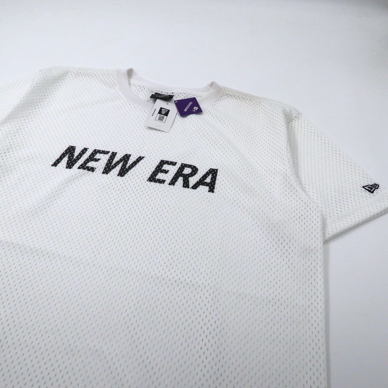NEWERA ビッグサイズ メッシュTシャツ XL ホワイト ポリエステル SS