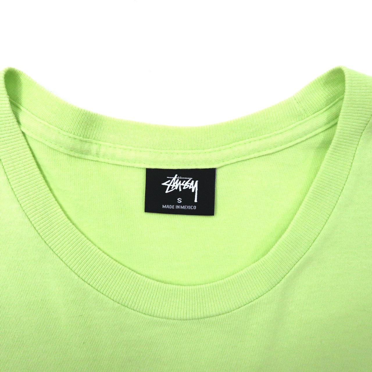 Stussy ロゴプリントTシャツ S グリーン コットン シャネルロゴ メキシコ製