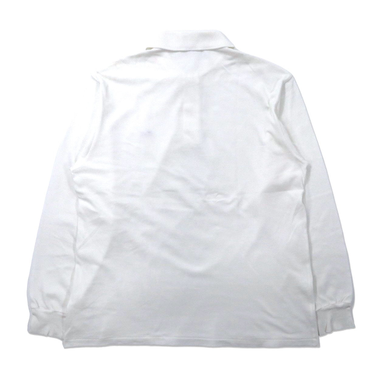 CHEMISE LACOSTE 長袖ポロシャツ 5 ホワイト コットン ワンポイント