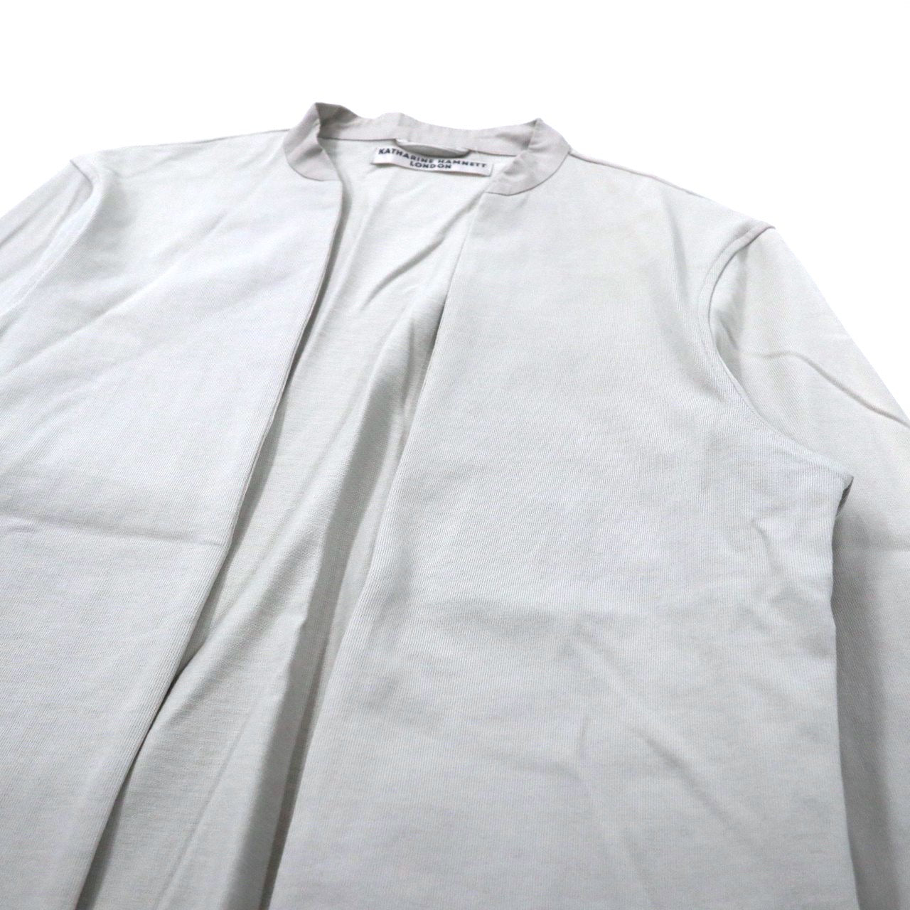 Katharine Hamnett London Collarless Jacket L White Cotton – 日本然