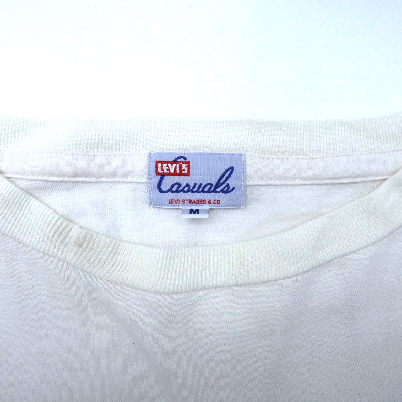 LEVI'S VINTAGE CLOTHING ( LVC ) 長袖ルーズフィットTシャツ M ホワイト コットン Casualsライン ポルトガル製