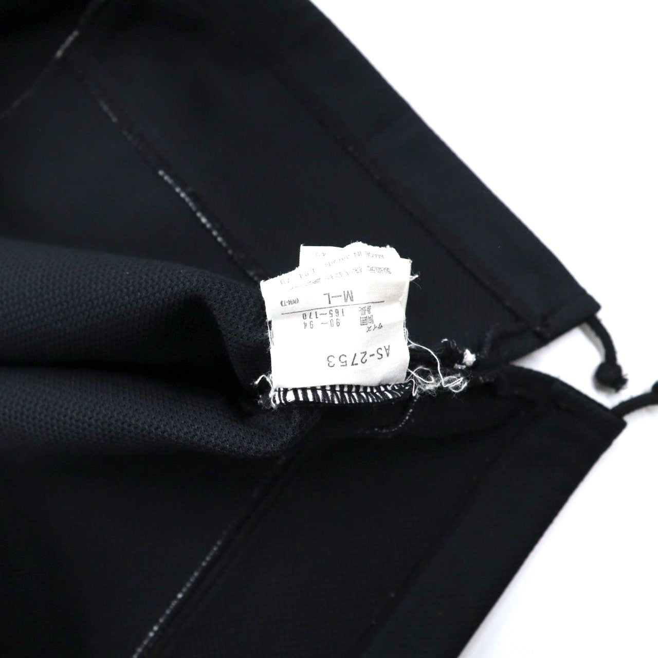 Adidas Half Zip TRACK JACKET M-L Black 90s logo embroidery Japan