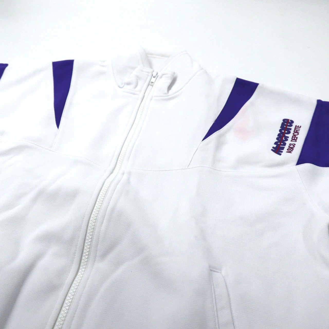 MR DEPORTE (ASICS) Track Jacket LL White polyester 90s Unused