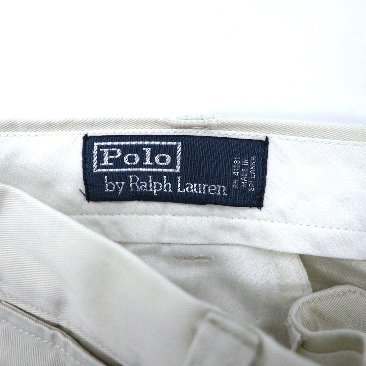 Polo by Ralph Lauren ワイドチノパンツ 36 ベージュ コットン スリランカ製