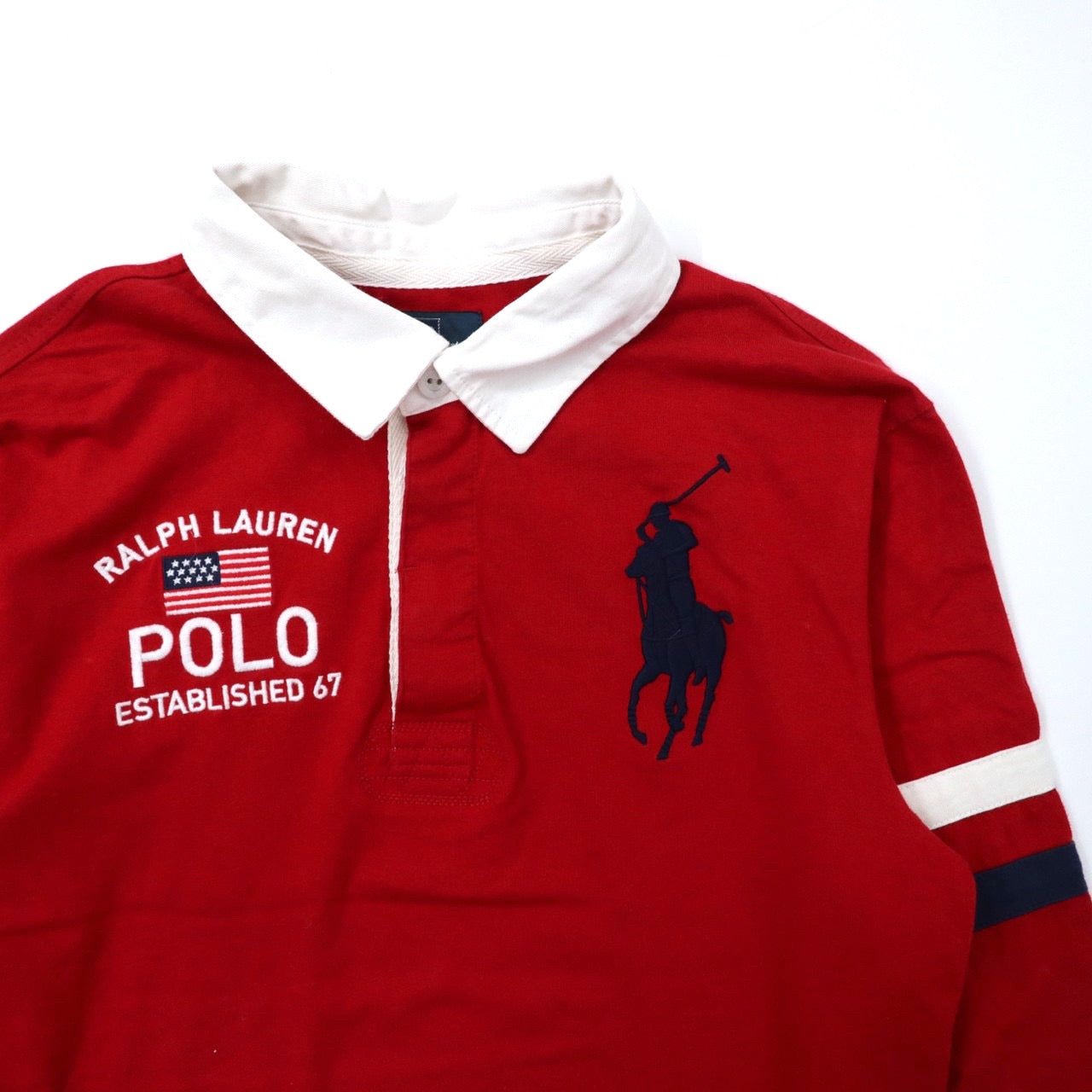 Polo by Ralph Lauren ビッグポニー ラガーシャツ L レッド