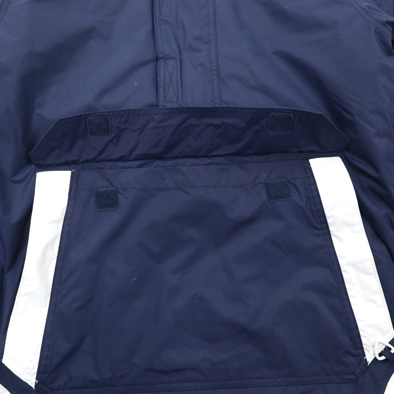 COLUMBIA Challenger Anorak Hoodie S Navy Nylon Heavy Cotton Logo