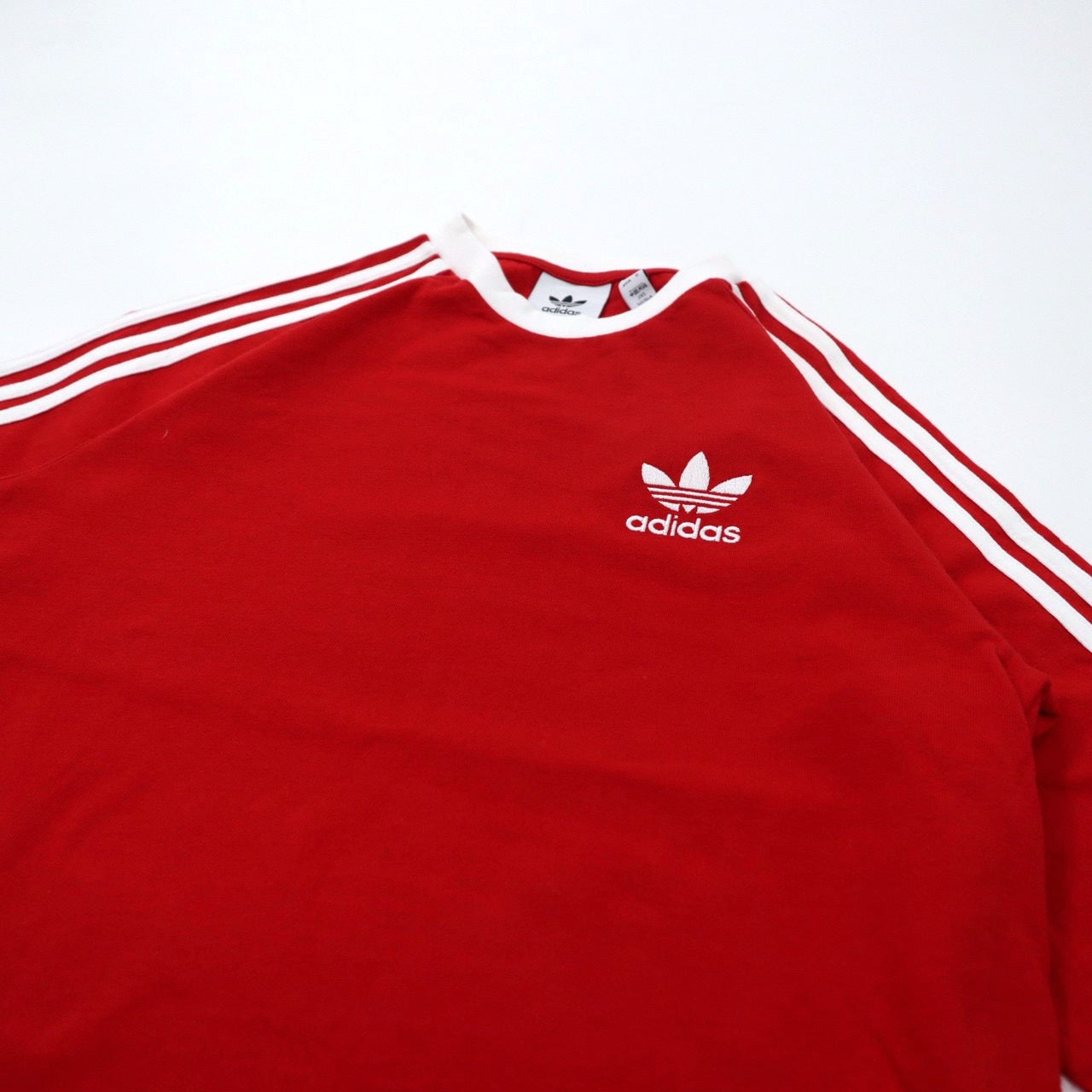 adidas originals アディカラー クラシックス 3ストライプ ロングスリーブTシャツ XS レッド コットン GN3489 未