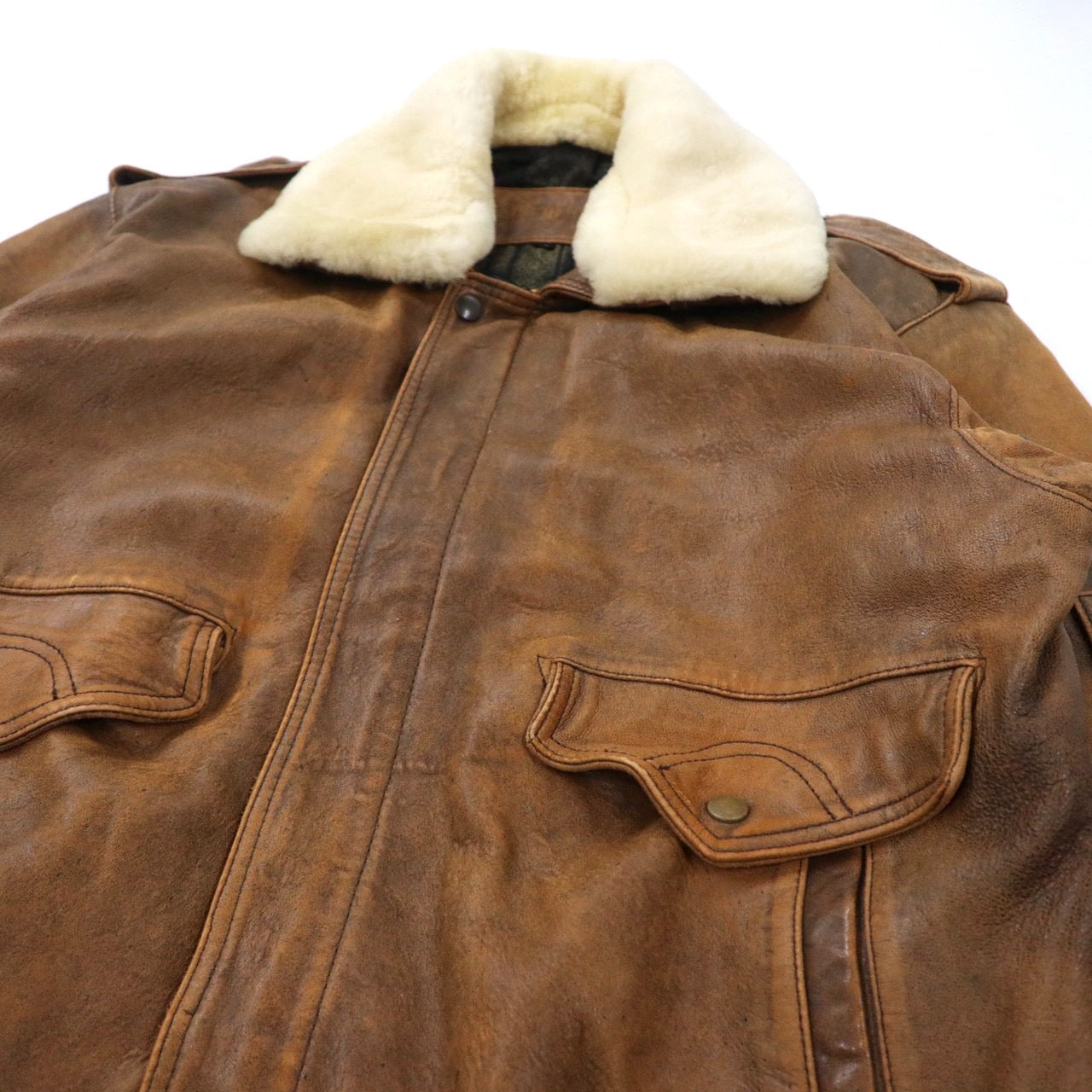 SUB URBAN G-1 Leather Flight Jacket LL Brown Boa Detachable – 日本