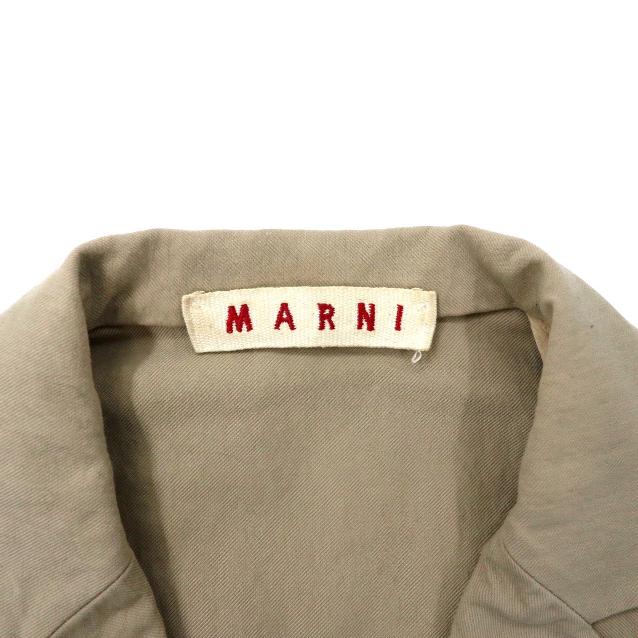 MARNI ボックスシルエット テーラードジャケット 42 ベージュ コットン