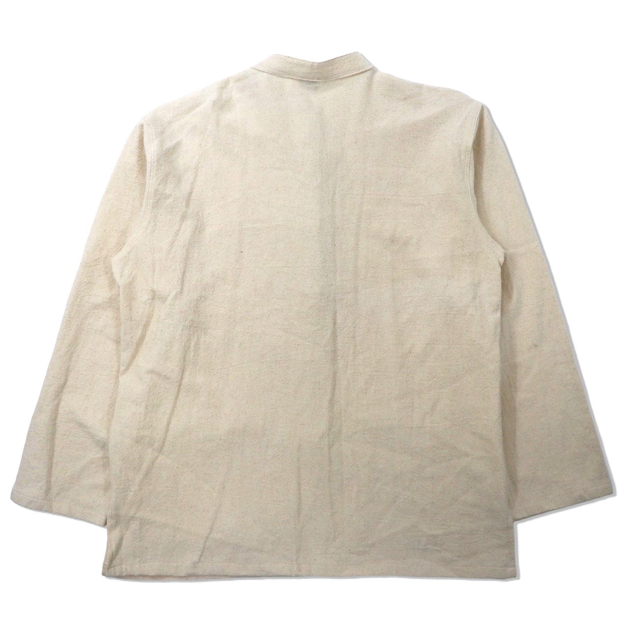 KURISP チャイナシャツジャケット XL ホワイト 生成り コットン ビッグサイズ
