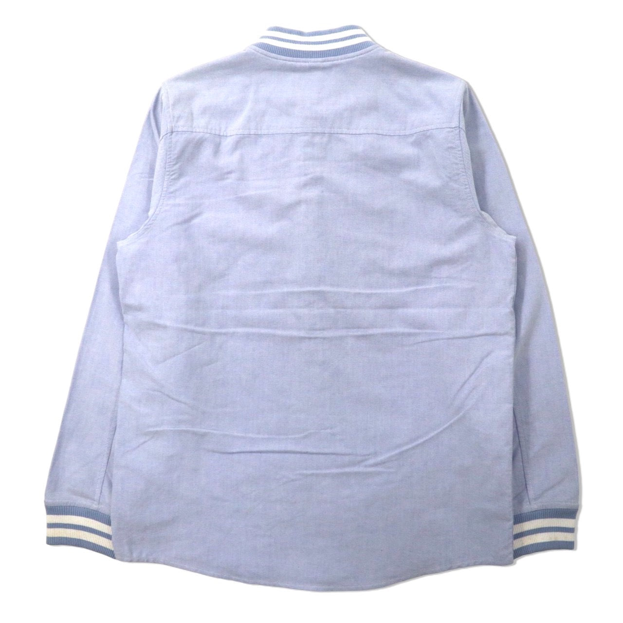 carhartt WIP スタジアムジャケットシャツ M ブルー コットン オックスフォード スナップボタン Bleach L/S ATLANTA SHIRT