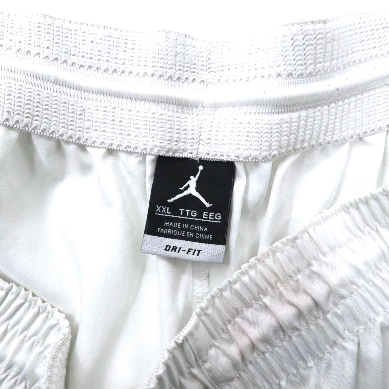 JORDAN BRAND ( NIKE ) ハーフパンツ バスパン XXL ホワイト ポリエステル メッシュ切り替え JORDAN DRI-FIT FLIGHT DIAMOND RISE SHORT 799547-102