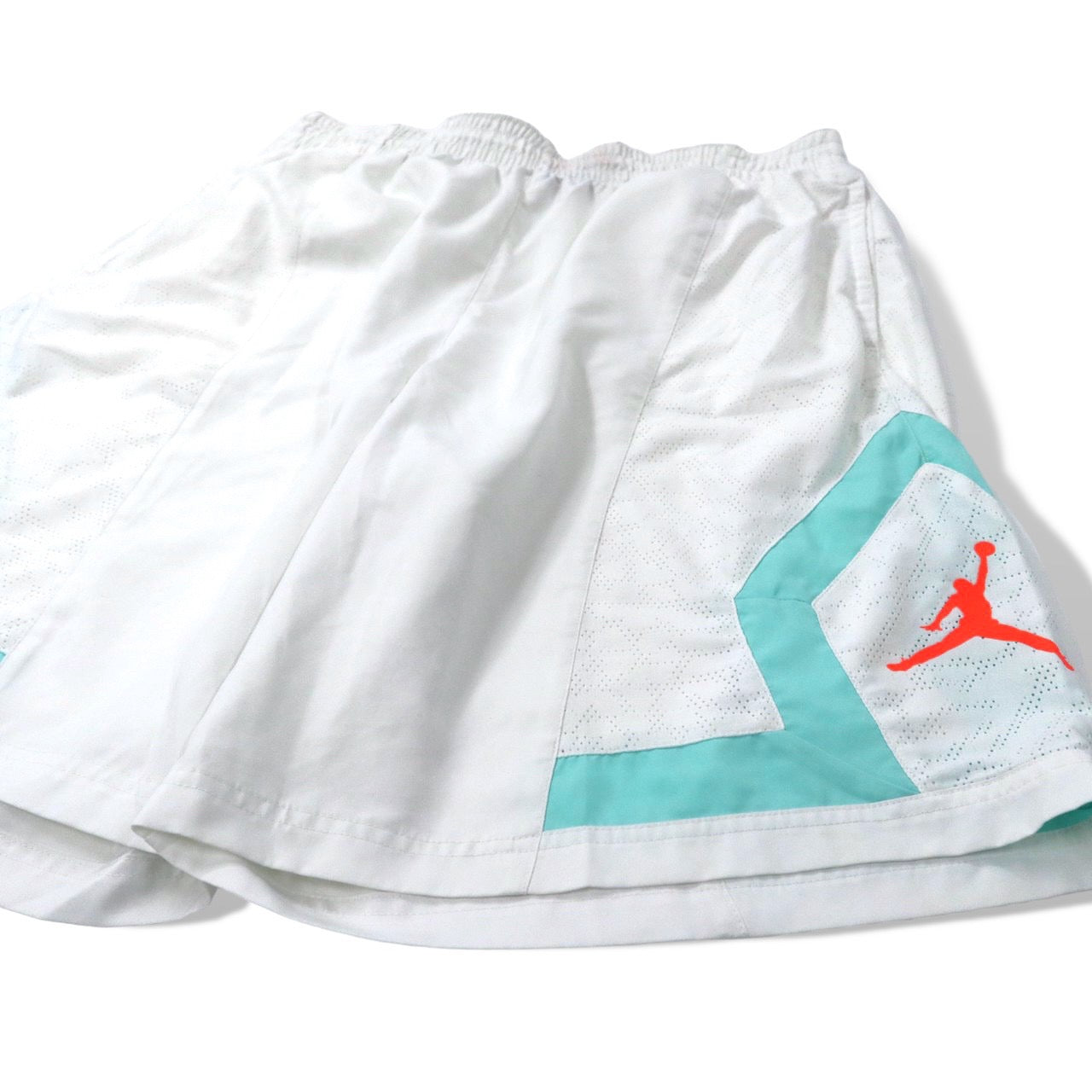 JORDAN BRAND ( NIKE ) ハーフパンツ バスパン XXL ホワイト ポリエステル メッシュ切り替え JORDAN DRI-FIT FLIGHT DIAMOND RISE SHORT 799547-102