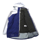 Columbia 3WAY マウンテンパーカー M グレー ネイビー ナイロン 撥水 ドローコード フリースライナー フード着脱式 VERTEX JACKET WM7892