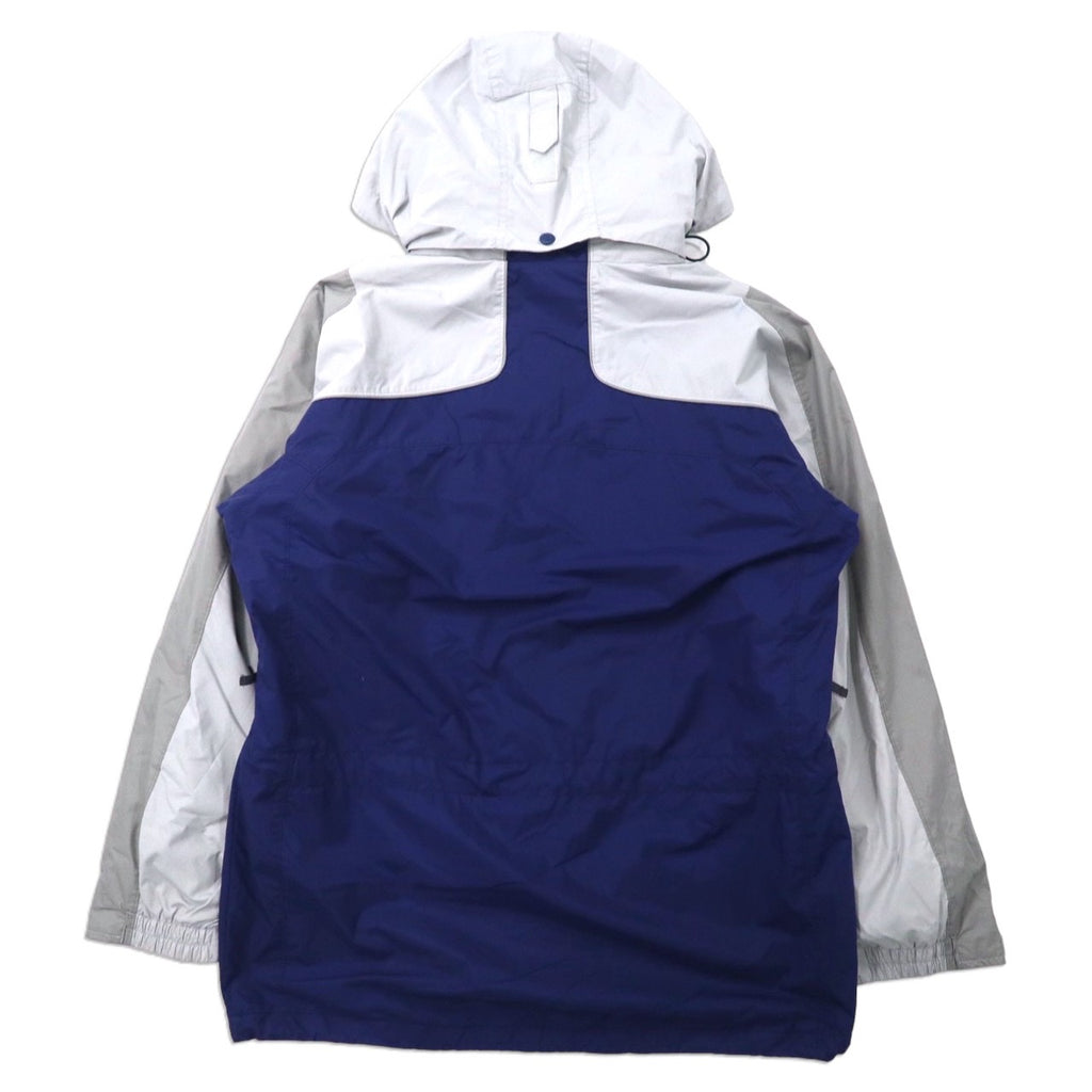 Columbia 3WAY マウンテンパーカー M グレー ネイビー ナイロン 撥水 ドローコード フリースライナー フード着脱式 VERTEX JACKET WM7892
